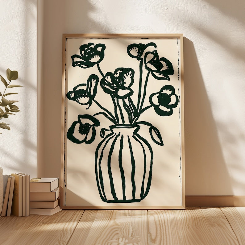 Abstract Floral Illustration Art Print